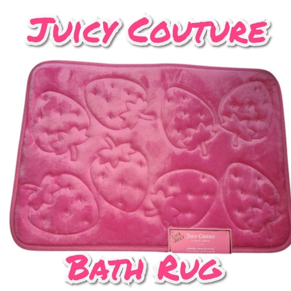 Juicy Couture Pink Strawberry Embossed Mat - 17x24 - Picture 1 of 6